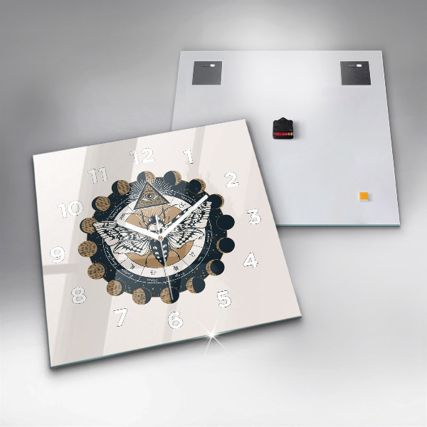 Szögletes fali üvegóra Holdfázisok és a szem