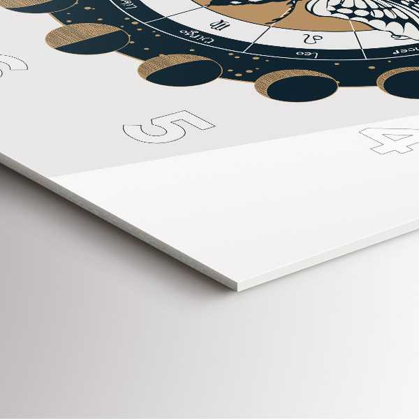 Szögletes fali üvegóra Holdfázisok és a szem