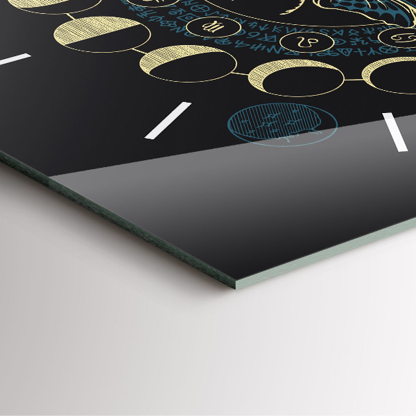 Szögletes fali üvegóra Holdfázisok és rovarok