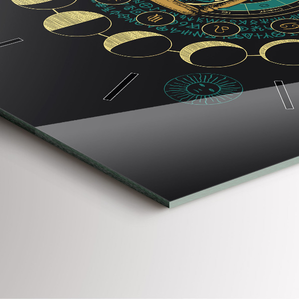 Szögletes fali üvegóra Holdfázisok és homokóra