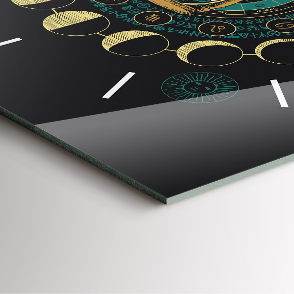 Szögletes fali üvegóra Holdfázisok és homokóra