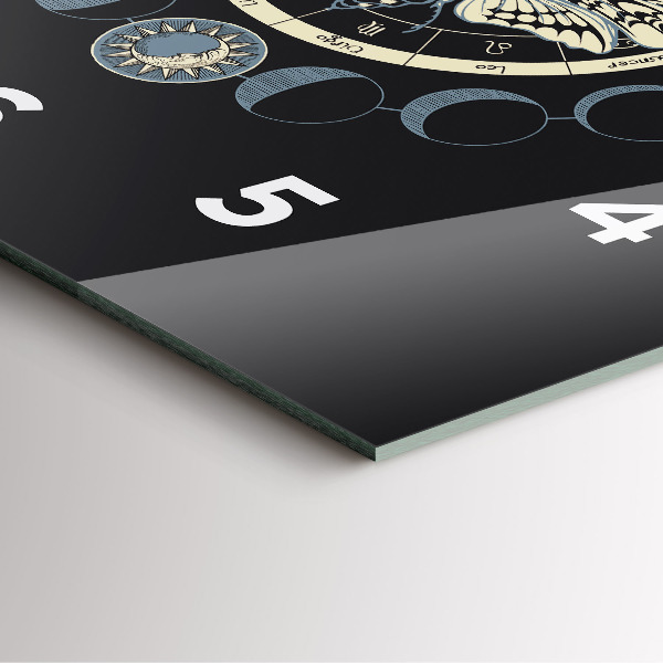 Szögletes fali üvegóra Holdfázisok