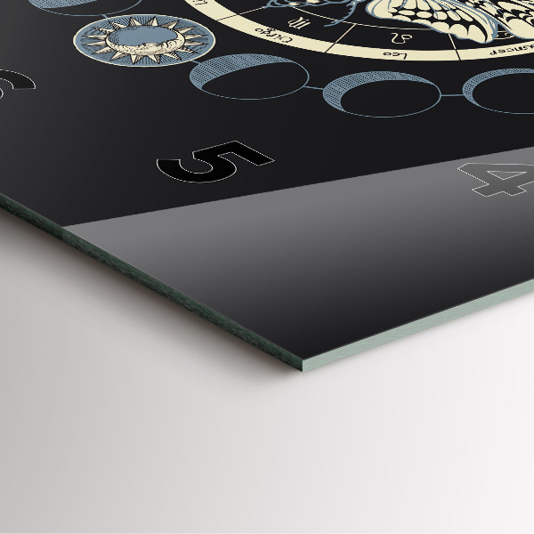 Szögletes fali üvegóra Holdfázisok