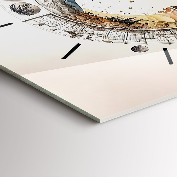 Szögletes fali üvegóra Csillagászati óra