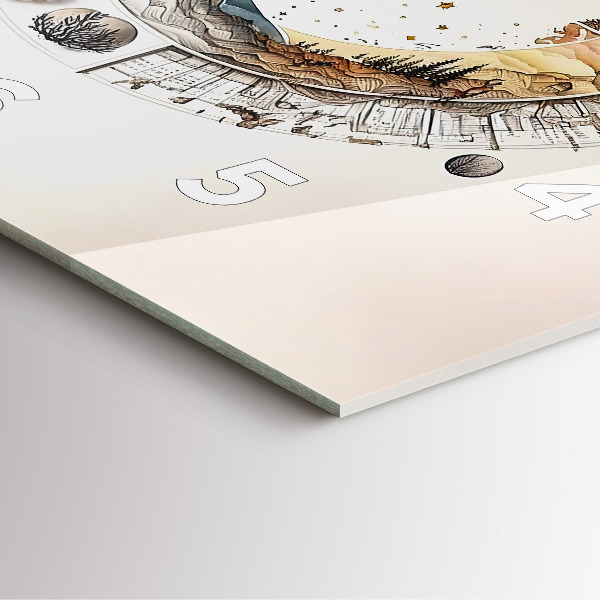 Szögletes fali üvegóra Csillagászati óra