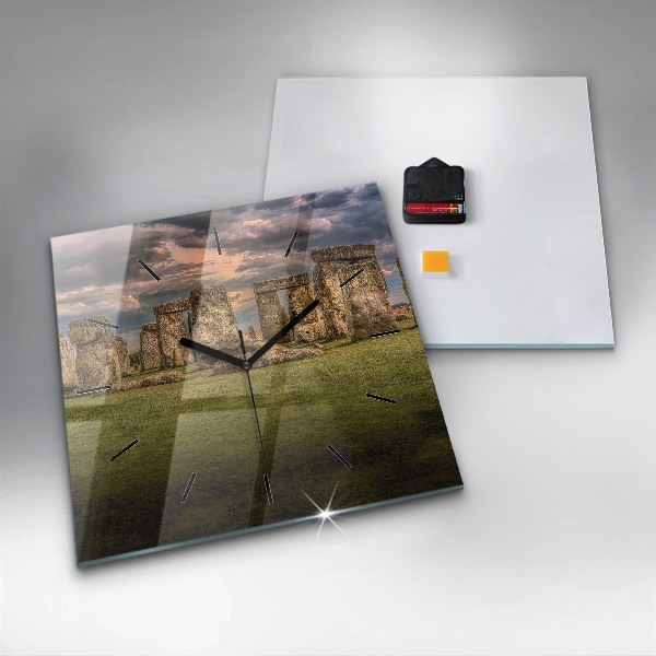 Szögletes fali üvegóra Stonehenge Nimbostratus