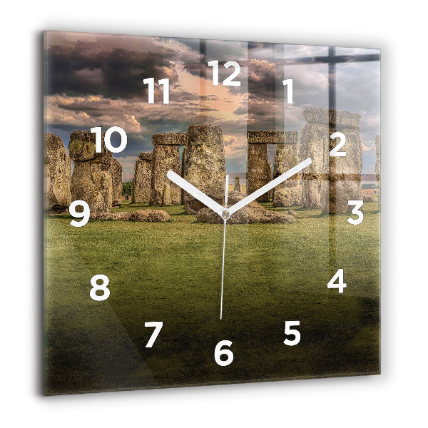 Szögletes fali üvegóra Stonehenge Nimbostratus