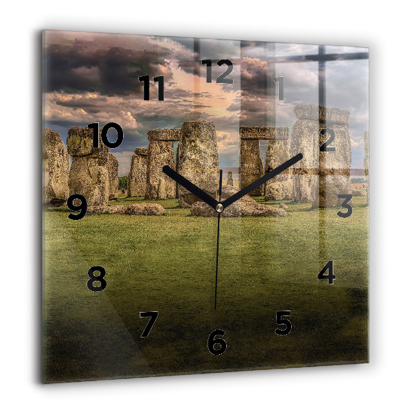 Szögletes fali üvegóra Stonehenge Nimbostratus