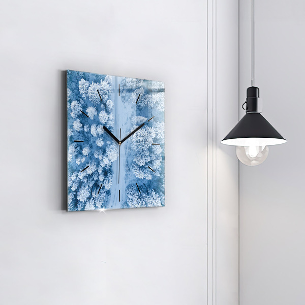 Szögletes fali üvegóra Erdő drónból