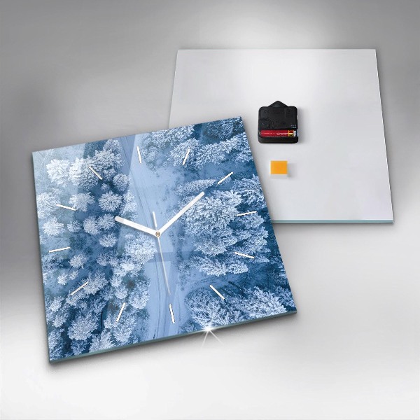 Szögletes fali üvegóra Erdő drónból