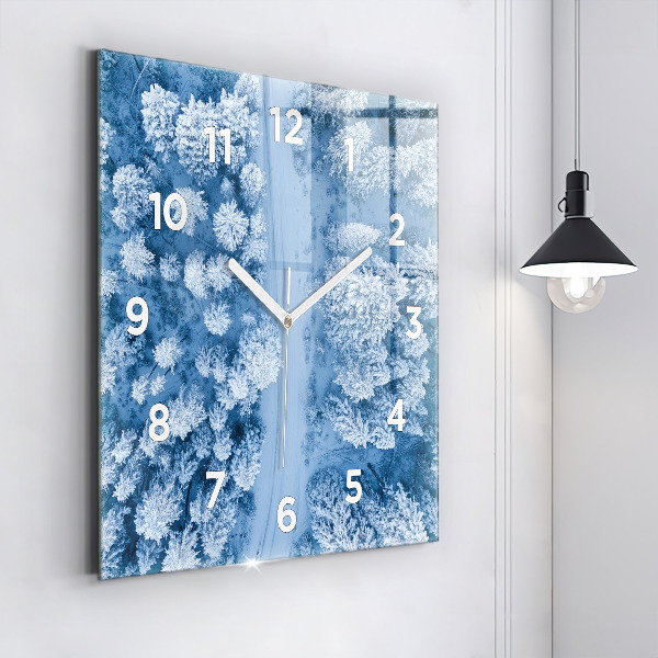 Szögletes fali üvegóra Erdő drónból