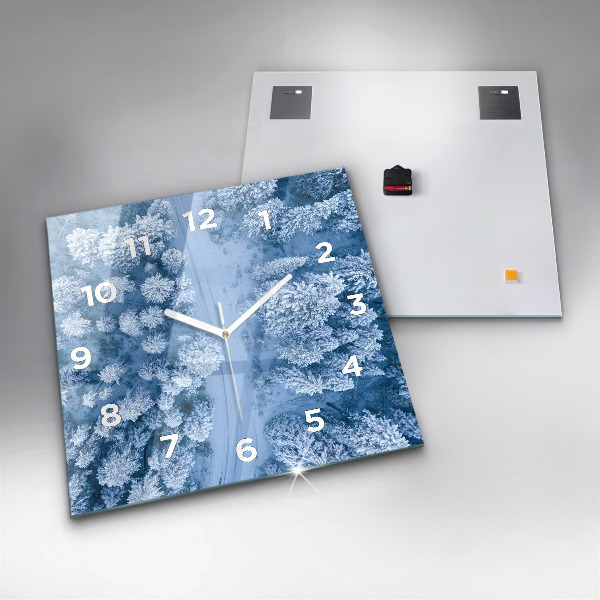 Szögletes fali üvegóra Erdő drónból