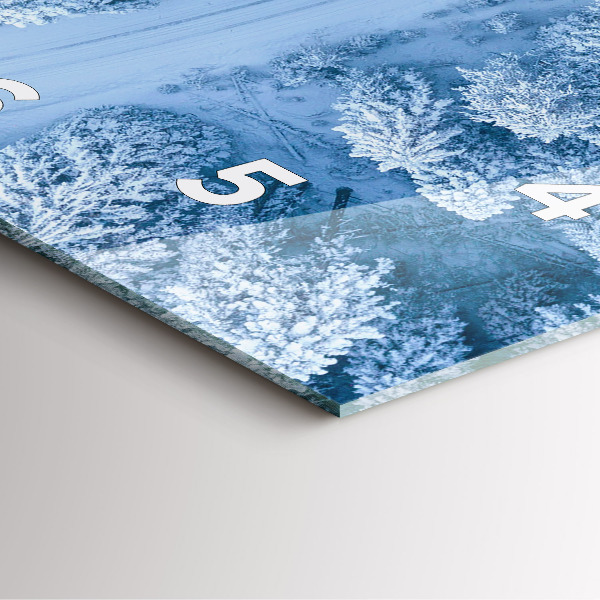 Szögletes fali üvegóra Erdő drónból