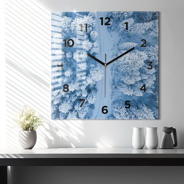 Szögletes fali üvegóra Erdő drónból