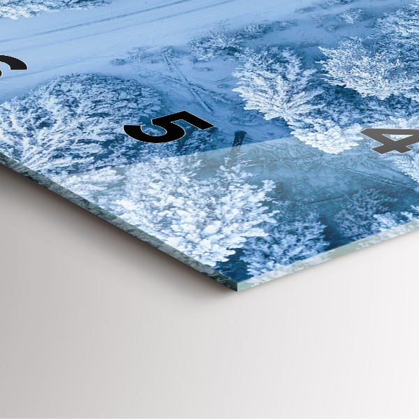 Szögletes fali üvegóra Erdő drónból