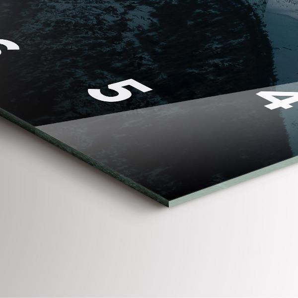 Szögletes fali üvegóra Naplemente a hegyekben