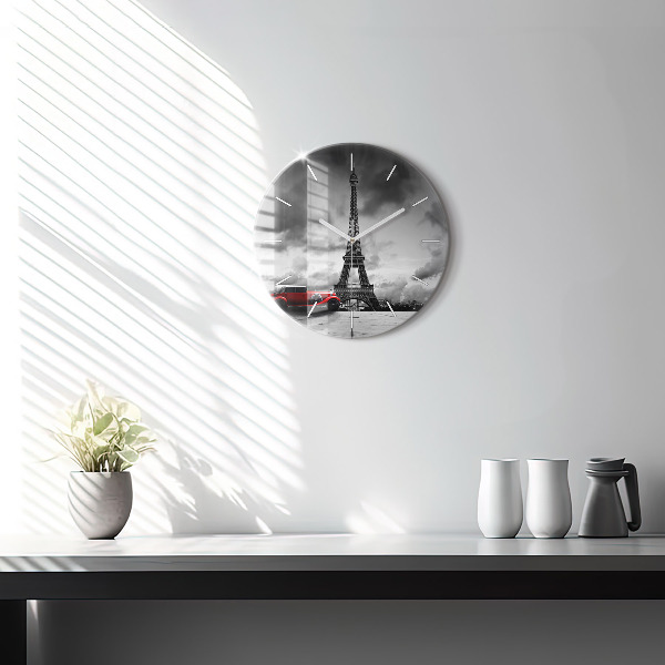 Kerek fali üvegóra Párizsi Effel-torony