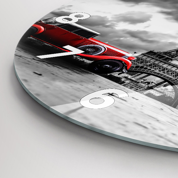 Kerek fali üvegóra Párizsi Effel-torony