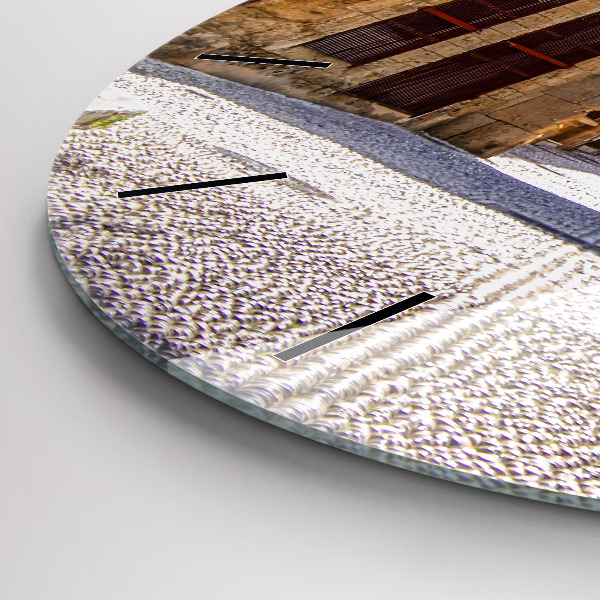 Kerek fali üvegóra Rodosz festői utcája