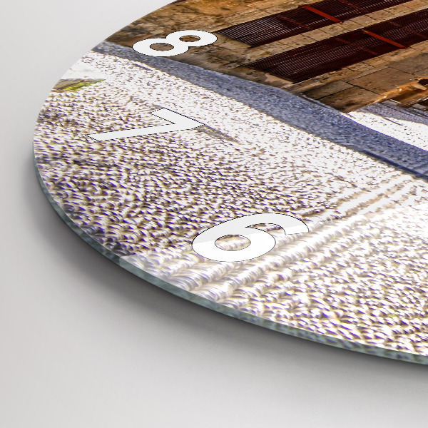 Kerek fali üvegóra Rodosz festői utcája