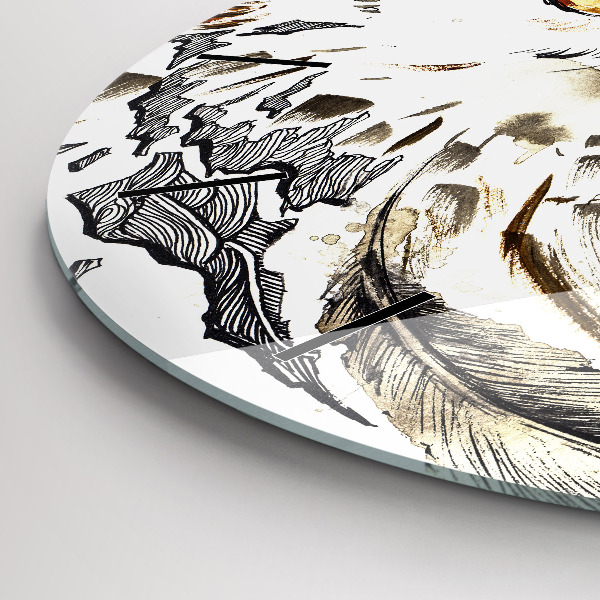 Kerek fali üvegóra Bagoly a bölcsesség szimbóluma