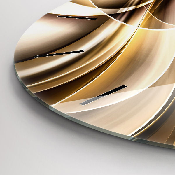 Kerek fali üvegóra Absztrakciós hullámok