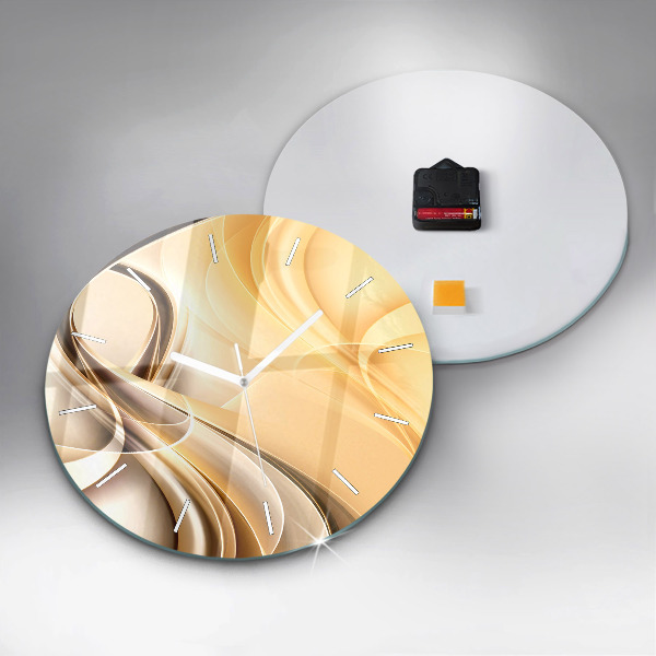 Kerek fali üvegóra Absztrakciós hullámok