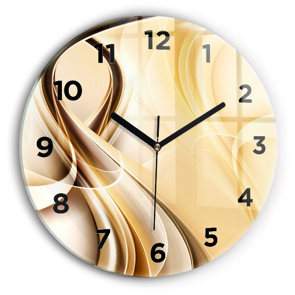 Kerek fali üvegóra Absztrakciós hullámok