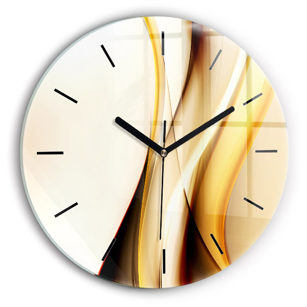 Kerek fali üvegóra Absztrakt hullám