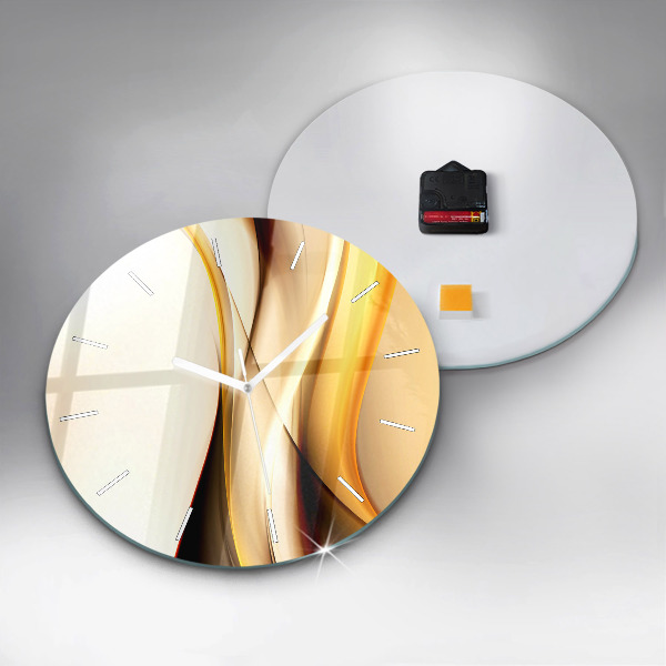 Kerek fali üvegóra Absztrakt hullám