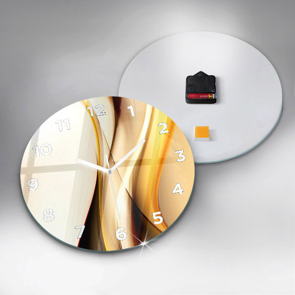 Kerek fali üvegóra Absztrakt hullám