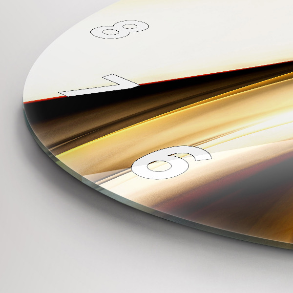 Kerek fali üvegóra Absztrakt hullám