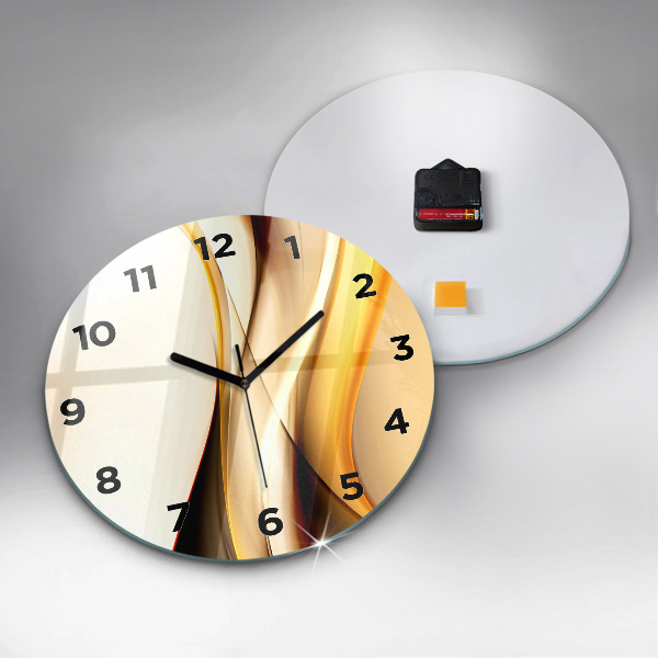 Kerek fali üvegóra Absztrakt hullám