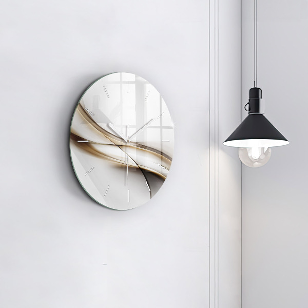 Kerek fali üvegóra Absztrakt vonalak