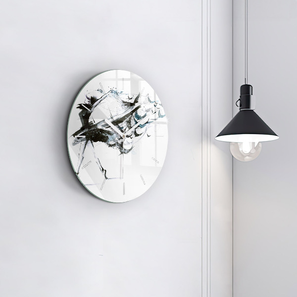 Kerek fali üvegóra Balettet táncoló nő