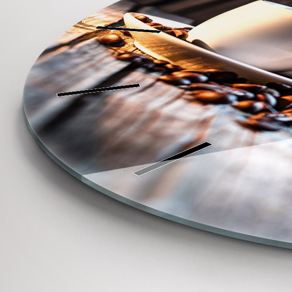 Kerek fali üvegóra Egy csésze kávét