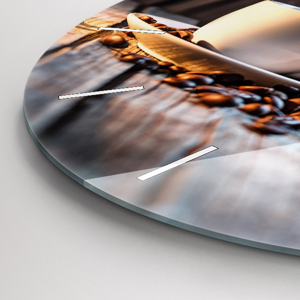 Kerek fali üvegóra Egy csésze kávét