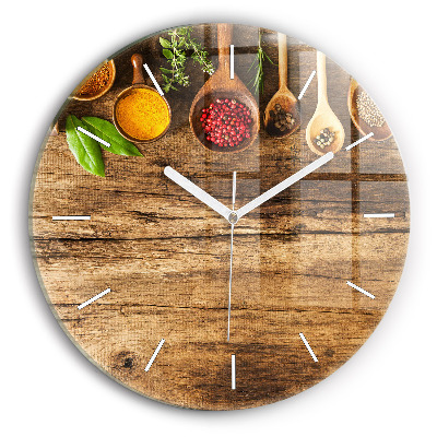 Kerek fali üvegóra Kanál fűszerek
