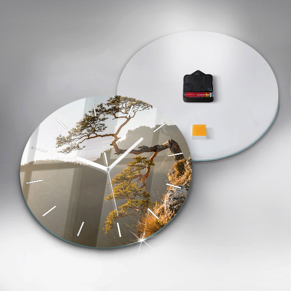 Kerek fali üvegóra Egy fa a hegyekben
