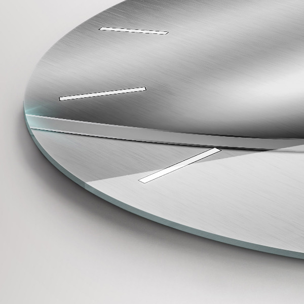 Kerek fali üvegóra Szürke fém absztrakció