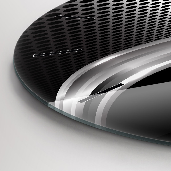 Kerek fali üvegóra Black metal absztrakció