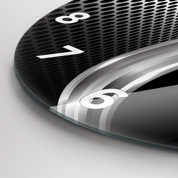 Kerek fali üvegóra Black metal absztrakció