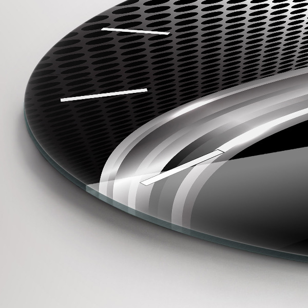 Kerek fali üvegóra Black metal absztrakció