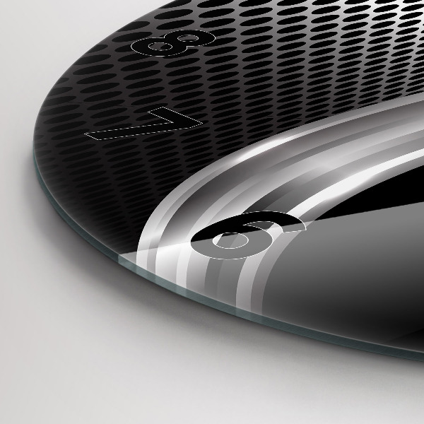 Kerek fali üvegóra Black metal absztrakció