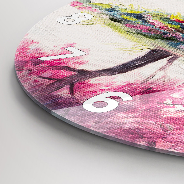 Kerek fali üvegóra Fa mozaik