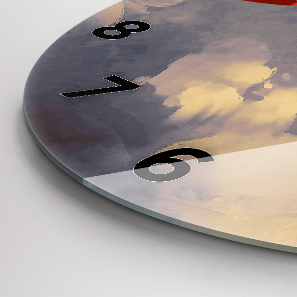 Kerek fali üvegóra Papírhajók