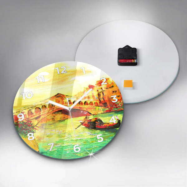 Kerek fali üvegóra Velence Rialto híd