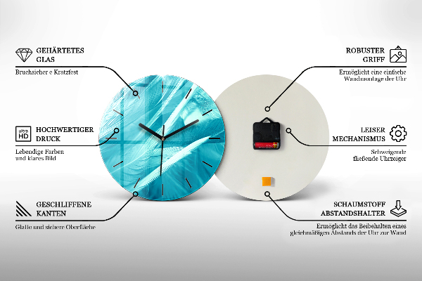 Kerek fali üvegóra Emberek akvarellben