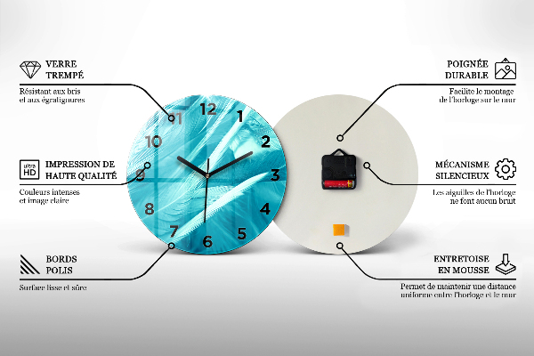 Kerek fali üvegóra Emberek akvarellben