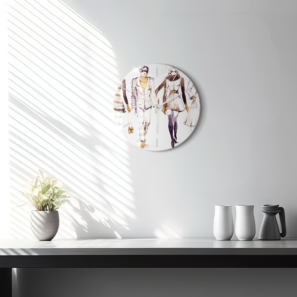 Kerek fali üvegóra Nő és férfi